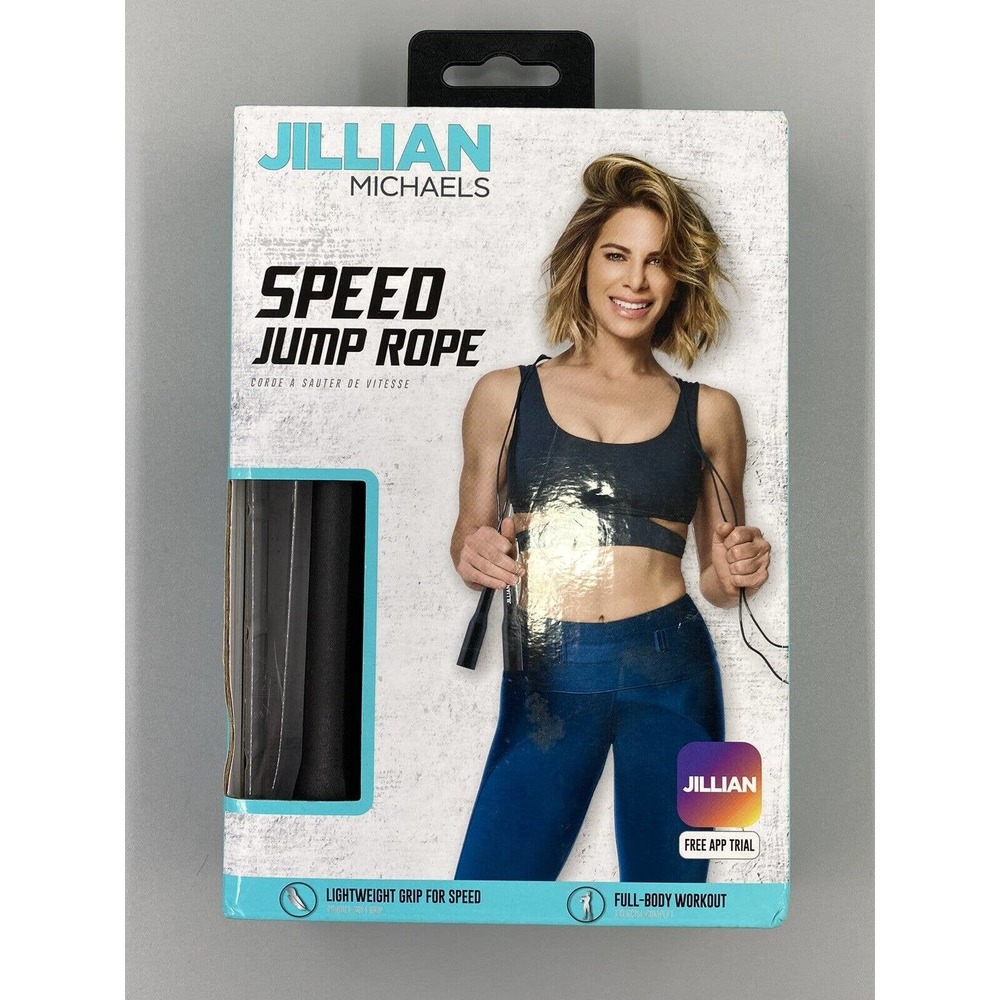 Jillian Michaels Speed Jump Rope - Full Body Workout Exercise Light‎ Weight Grip